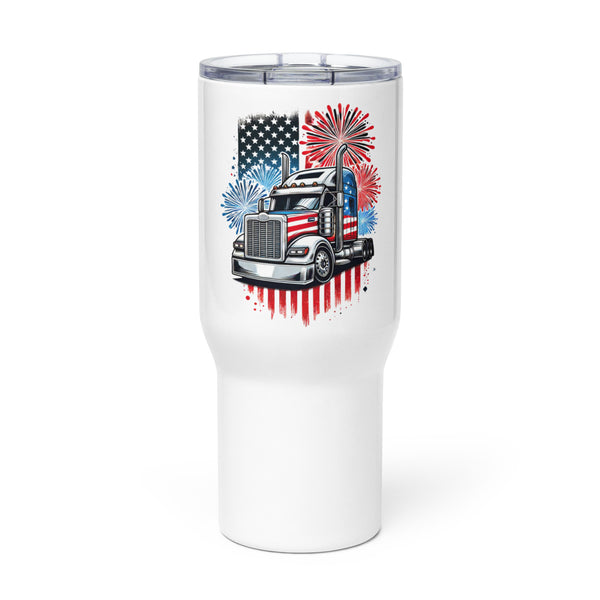 Patriotic Trucker Travel Mug